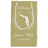 Florida State Silhouette Wedding Jubileum Klein Cadeauzakje (Voorkant)