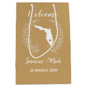 Florida State Silhouette Wedding Jubileum Medium Cadeauzakje (Voorkant)