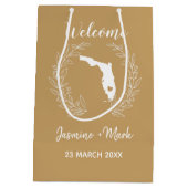 Florida State Silhouette Wedding Jubileum Medium Cadeauzakje (Achterkant)