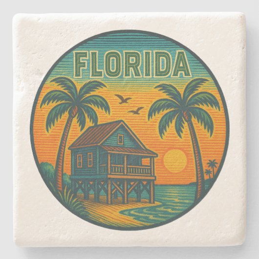 Florida State Stone Onderzetter (Voorkant)