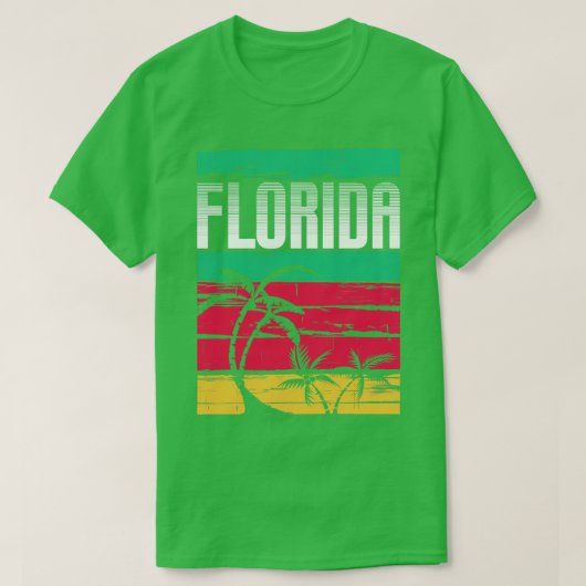 Florida State Summer Vacation Tropical FL Florida T-shirt (Design voorkant)