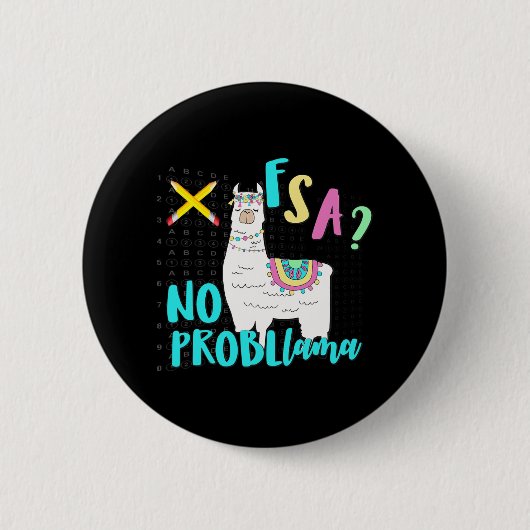 Florida State Test Day Llama voor studenten Ronde Button 5,7 Cm (Voorkant)