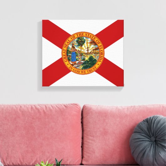 Florida State Vlag Canvas Print (Insitu (Woonkamer))