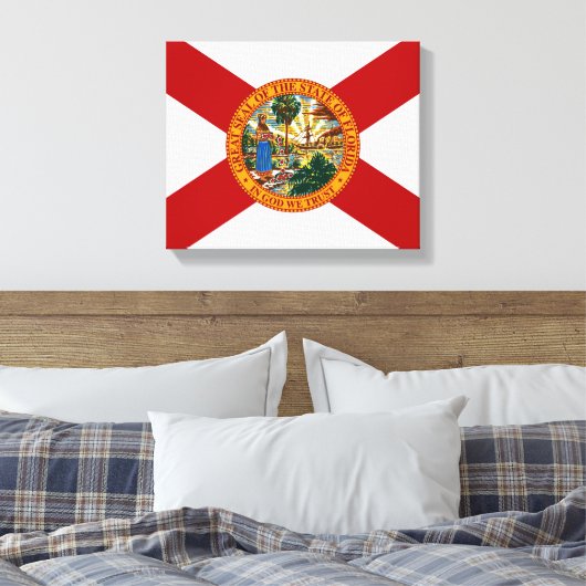 Florida State Vlag Canvas Print (Insitu (Slaapkamer))
