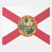 Florida State Vlag Print Patriottisch Fleece Deken (Voorkant (Horizontaal))