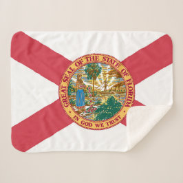 Florida State Vlag Print Patriottisch Sherpa Deken