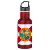 Florida State Vlag Vrijheidsfles Waterfles (Voorkant)