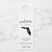 Florida State Wedding Welkom Flessenhanger (Voorkant)