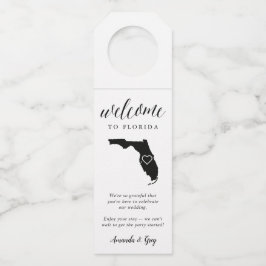 Florida State Wedding Welkom Flessenhanger