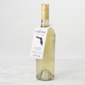 Florida State Wedding Welkom Flessenhanger (Schuin)