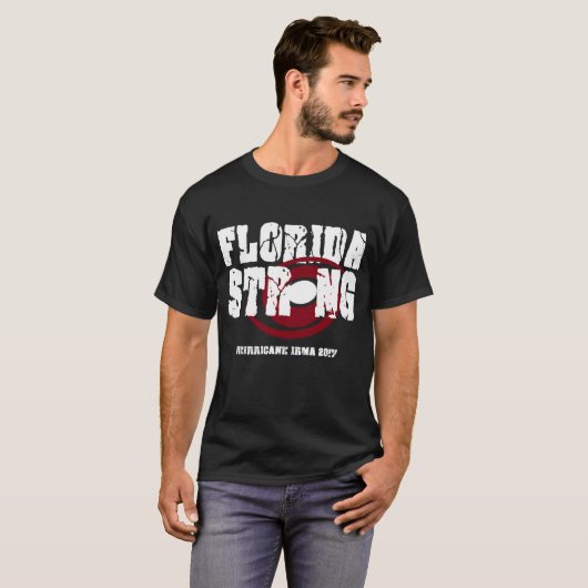 Florida Sterke orkaan Irma 2017 T-shirt (Voorkant volledig)