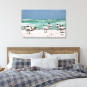 Florida sterns op witte zandige Florida-strand Canvas Afdruk (Insitu (Slaapkamer))