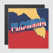 Florida sterren en strepen kaart magnetische uitnodiging (Voorkant / Achterkant)