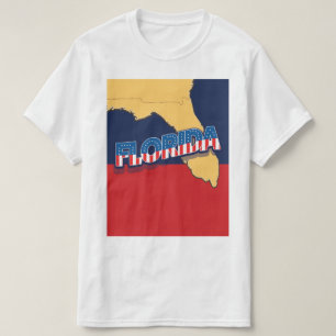 Florida sterren en strepen kaart t-shirt