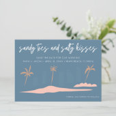 Florida strand huwelijksfoto save the date (Staand voorkant)