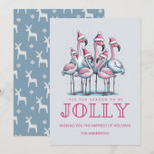 Florida Strand Tropisch Flamingo Kerstmis Vakantie Feestdagenkaart (Voorkant / Achterkant)