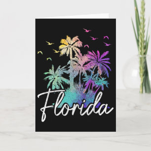 Florida Strand Vintage Miami Tampa Palmboom Vakant Kaart