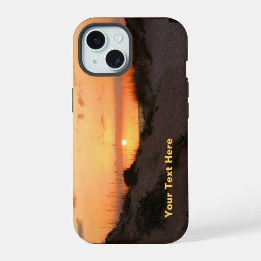 Florida Strand Zonsondergang iPhone 15 Case (Achterkant)