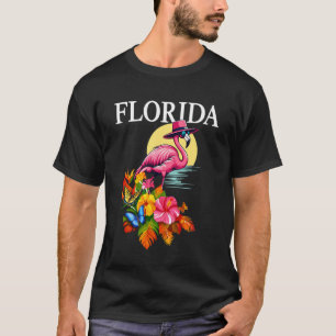 Florida Strand Zonsondergang Vibes Tropische Flami T-shirt