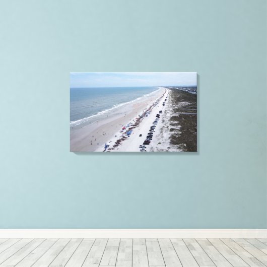 Florida strandfoto anastasia eiland canvas (Insitu (Houten vloer))