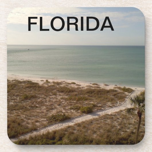 Florida strandpad richting de kust drankjes onderzetter (Voorkant)