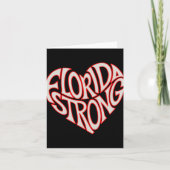 Florida Strong Heart State Pride Tygraphy T Shirt  Kaart (Voorkant)