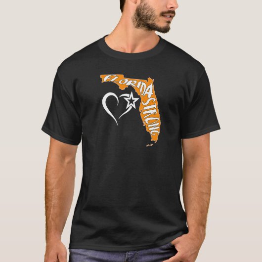 Florida Strong Silhouette Afbeelding Heart Snowbir T-shirt (Voorkant)