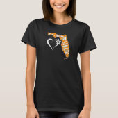 Florida Strong Silhouette Afbeelding Heart Snowbir T-shirt (Voorkant)