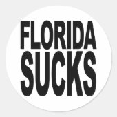 Florida Sucks Ronde Sticker (Voorkant)