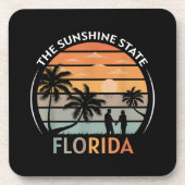 Florida Summer Beach Sunset Bier Onderzetter (Voorkant)