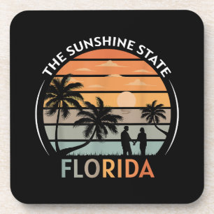 Florida Summer Beach  Sunset Bier Onderzetter