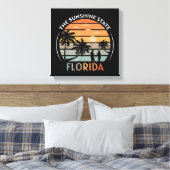 Florida Summer Beach Sunset Canvas Afdruk (Insitu (Slaapkamer))