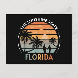 Florida Summer Beach  Sunset Feestdagenkaart