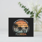 Florida Summer Beach  Sunset Feestdagenkaart (Staand voorkant)