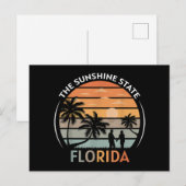 Florida Summer Beach  Sunset Feestdagenkaart (Voorkant / Achterkant)