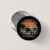 Florida Summer Beach  Sunset Ronde Button 3,2 Cm (Voorkant /achterkant)