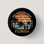 Florida Summer Beach  Sunset Ronde Button 3,2 Cm (Voorkant)