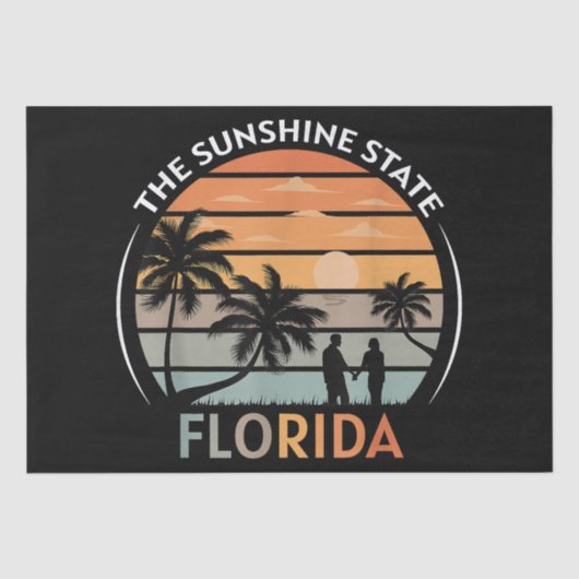 Florida Summer Beach Sunset Tissuepapier (Voorkant)