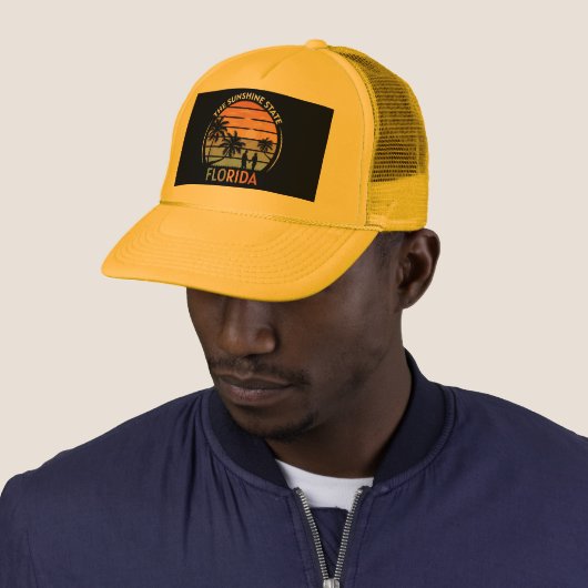 Florida Summer Beach  Sunset Trucker Pet (In situ)