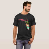 Florida Summer Palm Trees 80s Beach Sunset T-shirt (Voorkant volledig)