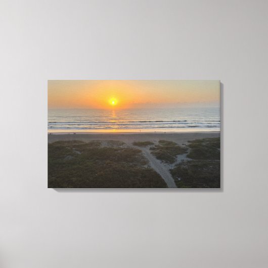 Florida Sunrise Beach Foto Cocoa Beach Florida Canvas Afdruk (Voorkant)