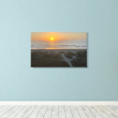 Florida Sunrise Beach Foto Cocoa Beach Florida Canvas Afdruk (Insitu (Houten vloer))