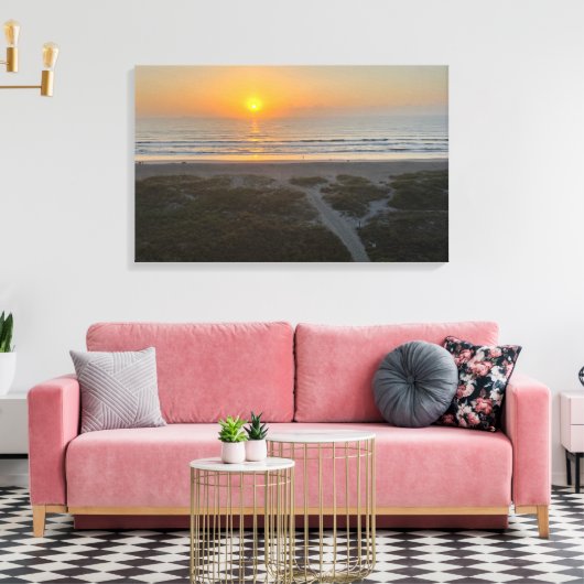 Florida Sunrise Beach Foto Cocoa Beach Florida Canvas Afdruk (Insitu (Woonkamer))