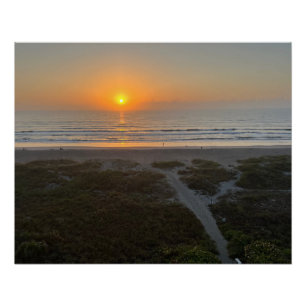 Florida Sunrise Beach Foto Cocoa Beach Florida Perfect Poster