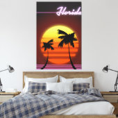Florida Sunset 1984 poster Canvas Afdruk (Insitu (Slaapkamer))