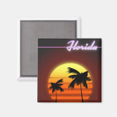 Florida Sunset 1984 poster Magneet (Voorkant / Achterkant)