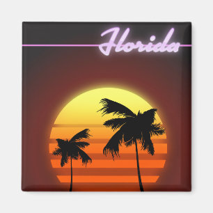 Florida Sunset 1984 poster Magneet