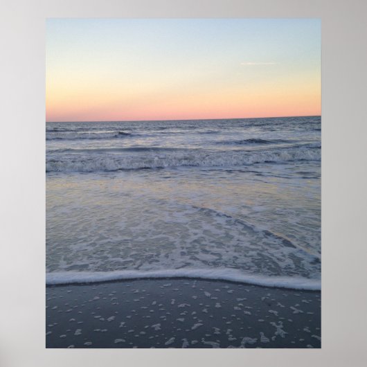 Florida Sunset Beach Ocean Photo Poster (Voorkant)