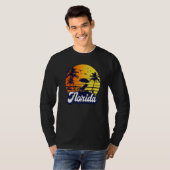 Florida Sunset Beach Retro Premium T-shirt (Voorkant volledig)