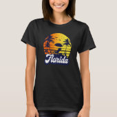 Florida Sunset Beach Retro Premium T-shirt (Voorkant)
